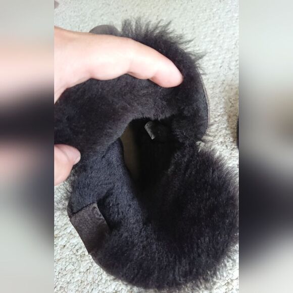 EMU Australia Heighton Wedge boots 100% Premium sheep Fur in dark brown Size 7 - Picture 8 of 12